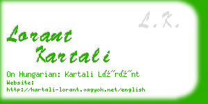 lorant kartali business card